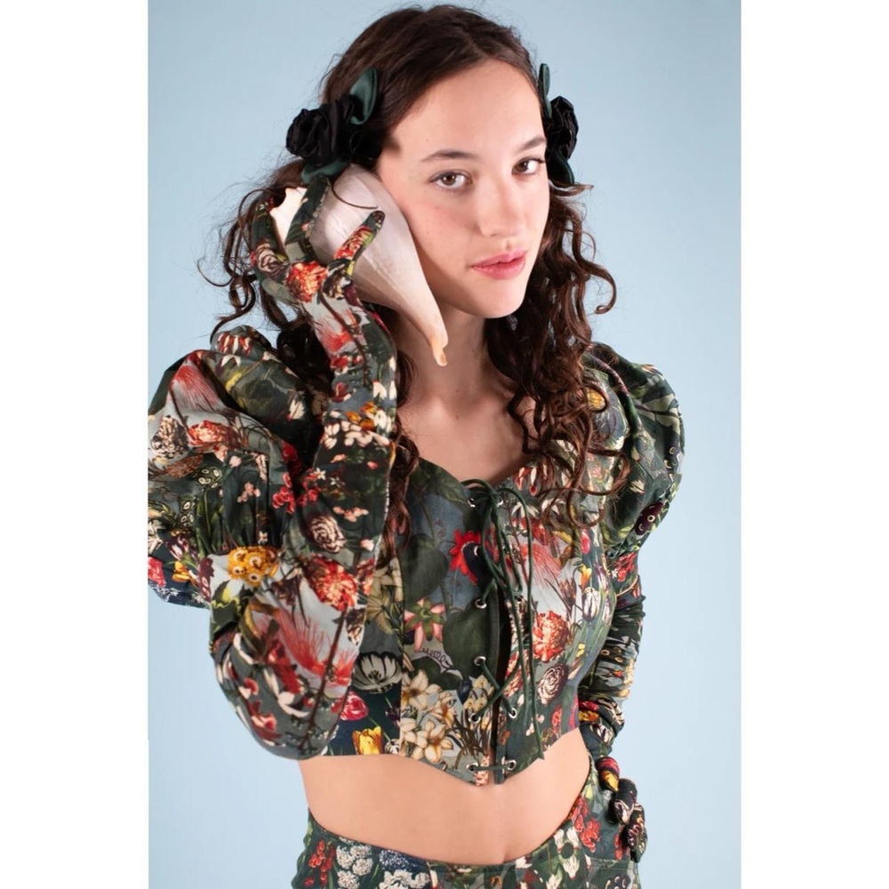 Samantha Pleet Armour Corset in Oracle Garden